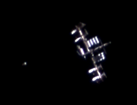 Internationale Raumstation und HTV-1 am 17. September 2009